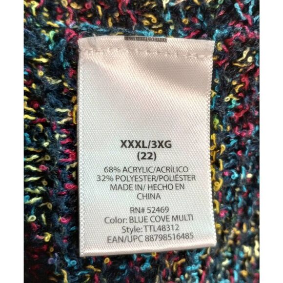 Time and Tru Sweater Ladies 22 Black VNeck - Picture 5 of 6